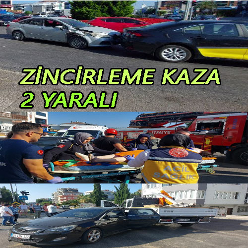 Samsun’da zincirleme kaza: 2 yaralı