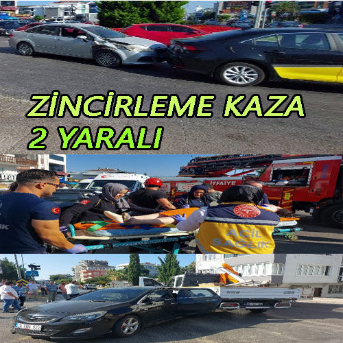 Samsun’da zincirleme kaza: 2 yaralı