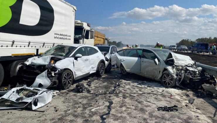 Anız yangını TEM’i dumana boğdu: 2 ölü, 35 yaralı
